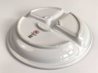 Deutsche Arbeitsfront, Kantinenporzellan Menüteller Durchmesser 27cm, Hersteller Hutschenreuther Selb Bavaria, gebraucht