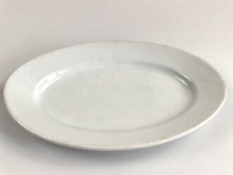 Heer, Kantinenporzellan große Vorlegeplatte, Gesamtlänge 41cm, Hersteller Rosenthal 1939, Gebraucht