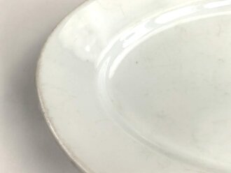 Heer, Kantinenporzellan große Vorlegeplatte, Gesamtlänge 41cm, Hersteller Rosenthal 1939, Gebraucht