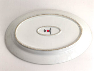 Heer, Kantinenporzellan große Vorlegeplatte, Gesamtlänge 41cm, Hersteller Rosenthal 1939, Gebraucht