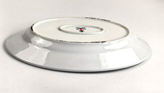 Luftwaffe, Kantinenporzellan große Vorlegeplatte, Gesamtlänge 41cm, Hersteller Bauscher Weiden 1941. Gebraucht