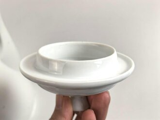 Heer, Kantinenporzellan Kaffeekanne, Hersteller Bavaria 1942, Höhe 24cm mit Deckel, diser wohl ursprünglich nicht zugehörig, gebraucht