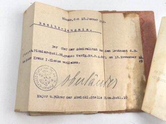 1. Weltkrieg, Militärpaß eines Angehörigen zunächst Infanterie Regiment 69.