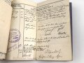 1. Weltkrieg, Militärpaß eines Angehörigen zunächst Infanterie Regiment 88, Krankerträgerausbildung, Pistole 08, ab 1914 Frankreichfeldzug, diverse Einsätze in Verdun