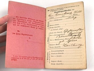 1. Weltkrieg, Militärpaß eines...
