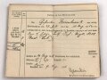 1. Weltkrieg, Militärpaß eines Angehörigen zunächst Feldartillerie Regiment 27. Frankreichfeldzug