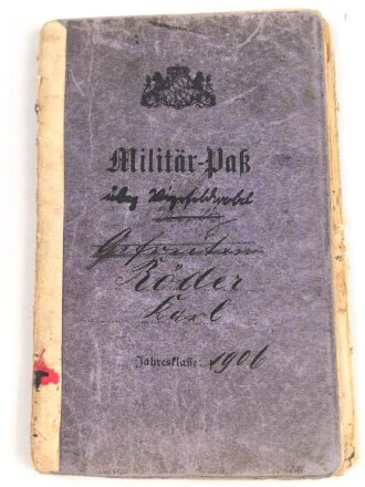 1. Weltkrieg, Militärpaß eines...