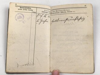1. Weltkrieg, Militärpaß eines Angehörigen Landsturm Infanterie Batl. Wahn.