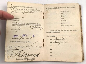 1. Weltkrieg, Militärpaß eines Angehörigen Landsturm Infanterie Batl. Wahn.