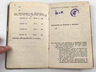 1. Weltkrieg, Militärpaß eines Angehörigen Landsturm Infanterie Batl. Wahn.