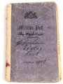 1. Weltkrieg, Militärpaß eines Angehörigen Landsturm Infanterie Batl. Wahn.