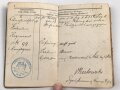 1. Weltkrieg, Militärpaß eines Angehörigen Landsturm Infanterie Batl. Wahn.