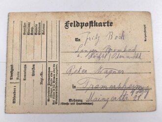 1. Weltkrieg, Militärpaß eines Angehörigen Ersatz Btl. Infanterie Regiment 117. Flandern, Champagne, Argonnen, Hessische Tapferkeitsmedaille, Eisernes Kreuz II. Klasse