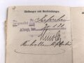 1. Weltkrieg, Militärpaß eines Angehörigen Ersatz Btl. Infanterie Regiment 117. Flandern, Champagne, Argonnen, Hessische Tapferkeitsmedaille, Eisernes Kreuz II. Klasse