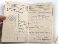 1. Weltkrieg, Militärpaß eines Angehörigen Ersatz Btl. Infanterie Regiment 117. Flandern, Champagne, Argonnen, Hessische Tapferkeitsmedaille, Eisernes Kreuz II. Klasse
