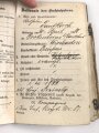 1. Weltkrieg, Militärpaß eines einjährig Freiwilligen im hessischen Infanterie Regiment 81. Eingetragene Landwehr Dienstauszeichnung II. Klasse. Während des 1. Weltkrieg zum immobilen Kraftwagen depot nach Frankfurt / Main versetzt.