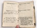 1. Weltkrieg, Militärpaß eines einjährig Freiwilligen im hessischen Infanterie Regiment 81. Eingetragene Landwehr Dienstauszeichnung II. Klasse. Während des 1. Weltkrieg zum immobilen Kraftwagen depot nach Frankfurt / Main versetzt.