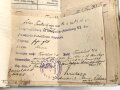 1. Weltkrieg, Militärpaß eines einjährig Freiwilligen im hessischen Infanterie Regiment 81. Eingetragene Landwehr Dienstauszeichnung II. Klasse. Während des 1. Weltkrieg zum immobilen Kraftwagen depot nach Frankfurt / Main versetzt.