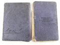 1. Weltkrieg, Militärpaß eines einjährig Freiwilligen im hessischen Infanterie Regiment 81. Eingetragene Landwehr Dienstauszeichnung II. Klasse. Während des 1. Weltkrieg zum immobilen Kraftwagen depot nach Frankfurt / Main versetzt.