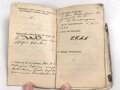 1. Weltkrieg, Militärpaß eines einjährig Freiwilligen im hessischen Infanterie Regiment 81. Eingetragene Landwehr Dienstauszeichnung II. Klasse. Während des 1. Weltkrieg zum immobilen Kraftwagen depot nach Frankfurt / Main versetzt.