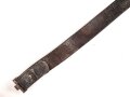 1.Weltkrieg Preussen. Koppel für Mannschaften, Eisenschloss lackiert, Länge des Riemen 103cm, ungereinigt
