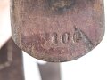 1.Weltkrieg Bayern. Koppel für Mannschaften, Eisenschloss lackiert, Länge des Riemen 100cm, ungereinigt