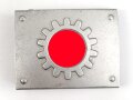 Koppelschloss für Angehörige der Deutschen Arbeitsfront DAF. Leichtmetall, ungetragenes Stück mit RZM Etikett. Hersteller M4/27