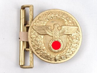 Leibriemenschloss für politische Leiter der NSDAP. Ungetragenes Leichtmetallstück mit RZM Etikett. Hersteller M4/39