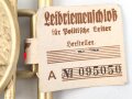 Leibriemenschloss für politische Leiter der NSDAP. Ungetragenes Leichtmetallstück mit RZM Etikett. Hersteller M4/39