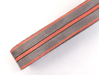 Österreich, Band zur Bandspange der Verwundetenmedaille für einmalige Verwundung. Breite 15mm, sie erhalten je 10cm von der Rolle abgeschnitten