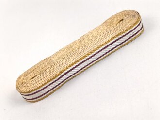 Rumänien, Band zur Bandspange des Sanitäts Verdienstkreuz. Breite 15mm, sie erhalten je 10cm von der Rolle abgeschnitten