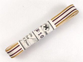 Rumänien, Bündel Band zur Bandspange des Sanitäts Verdienstkreuz. Breite 15mm, in der originalen Banderole, laut dieser 5 Meter