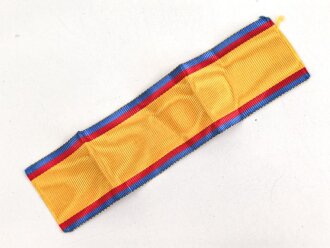Rumänien, Band zur Medaille Mannhaftigkeit und Treue . Breite 35mm, Länge 14cm