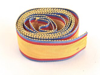 Rumänien, Band zur Medaille Mannhaftigkeit und Treue . Breite 27mm, sie erhalten je 15cm abgeschnitten