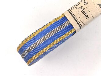 Rumänien, Bündel Band für die Bandspange zum Verdienstorden der Luftwaffe (Ordinul "Virtutea Aeronauticã"). Breite 15mm, in der originalen Banderole, laut dieser 15 Meter
