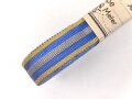 Rumänien, Bündel Band für die Bandspange zum Verdienstorden der Luftwaffe (Ordinul "Virtutea Aeronauticã"). Breite 15mm, in der originalen Banderole, laut dieser 15 Meter