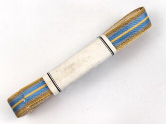 Rumänien, Bündel Ordensband für eine Bandspange. Breite 15mm, in der originalen Banderole, laut dieser 10 Meter