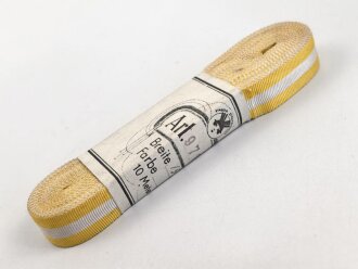 Bündel Ordensband für die Bandspange zum Schlesischer Adler 2. Stufe. Breite 15mm, in der originalen Banderole, laut dieser 10 Meter