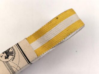 Bündel Ordensband für die Bandspange zum Schlesischer Adler 2. Stufe. Breite 15mm, in der originalen Banderole, laut dieser 10 Meter
