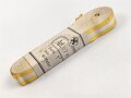 Bündel Ordensband für die Bandspange zum Schlesischer Adler 2. Stufe. Breite 15mm, in der originalen Banderole, laut dieser 10 Meter
