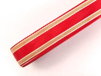 Ordensband zur Bandspange der NSDAP Dienstauszeichnung in gold. Breite 15mm, sie erhalten je 10cm von der Rolle abgeschnitten