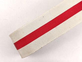 Spanien, Ordensband zum Rot Kreuz Verdienstorden. Breite 30mm, sie erhalten je 15cm von der Rolle abgeschnitten