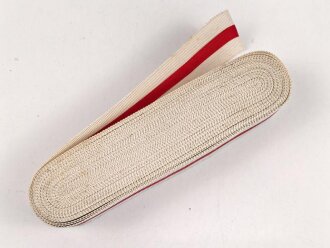 Spanien, Ordensband zum Rot Kreuz Verdienstorden. Breite 30mm, sie erhalten je 15cm von der Rolle abgeschnitten