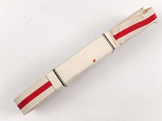 Spanien, Bündel Ordensband für die Bandspange zum Rot Kreuz Verdienstorden. Breite 15mm, in der originalen Banderole, laut dieser 10 Meter