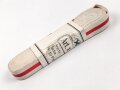 Spanien, Bündel Ordensband für die Bandspange zum Rot Kreuz Verdienstorden. Breite 15mm, in der originalen Banderole, laut dieser 10 Meter