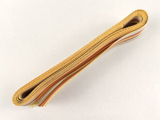 Spanien, Ordensband zur Militärverdienstmedaille . Breite 25mm, sie erhalten je 15cm abgeschnitten