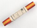 Spanien, Bündel Ordensband für die Bandspange zur Medalla de la Campana 1936-1939. Breite 15mm, in der originalen Banderole, laut dieser 10 Meter