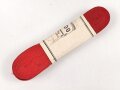 Finnland, Bündel Ordensband für die Bandspange zum Freiheitskreuz. Breite 15mm, in der originalen Banderole, laut dieser 10 Meter