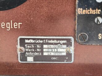 Messbrücke für Freileitungen, Ln 19020. Originallack, Deckel zugehörig, Funktion nicht geprüft