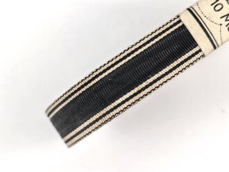 Ordensband für die Bandspange zum Treuekreuz Freikorps von Neufville , Breite 15mm, in der originalen Banderole, laut dieser 10 Meter